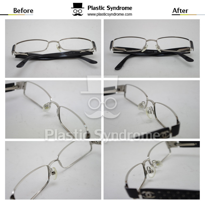 Broken Chanel Prescription Metal Eyeglasses Repair Fix Brisbane